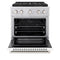 30 In. 4.2 Cu. Ft. Paramount Dual Fuel Range With 4 Burner Duopro™ Cooktop And Electric Convection Oven With White Matte Door