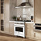 36 In. 5.2 Cu. Ft. Paramount Dual Fuel Range With 6 Burner Duopro™ Cooktop And Electric Convection Oven With White Matte Door