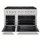48 In. 6.7 Cu. Ft. Paramount Dual Fuel Range With 8 Burner Duopro™ Cooktop And Dual Ovens With White Matte Doors