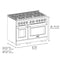 48 In. 6.7 Cu. Ft. Paramount Dual Fuel Range With 8 Burner Duopro™ Cooktop And Dual Ovens With White Matte Doors