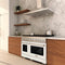 48 In. 6.7 Cu. Ft. Paramount Dual Fuel Range With 8 Burner Duopro™ Cooktop And Dual Ovens With White Matte Doors