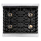 Autograph Edition 30 In. 4.2 Cu. Ft. Paramount Dual Fuel Range With 4 Burner Duopro™ Cooktop And Electric Convection Oven In Stainless Steel With Matte Black Accents