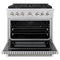 Autograph Edition 36 In. 5.2 Cu. Ft. Paramount Dual Fuel Range With 6 Burner Duopro™ Cooktop And Electric Convection Oven In Stainless Steel With Polished Nickel Helix Handle And Accents