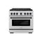 Autograph Edition 36 In. 5.2 Cu. Ft. Paramount Dual Fuel Range With 6 Burner Duopro™ Cooktop And Electric Convection Oven In Stainless Steel And Matte Black Accents