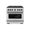 Autograph Edition 36 In. 5.2 Cu. Ft. Paramount Dual Fuel Range With 6 Burner Duopro™ Cooktop And Electric Convection Oven In Stainless Steel And Matte Black Accents