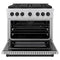 Autograph Edition 36 In. 5.2 Cu. Ft. Paramount Dual Fuel Range With 6 Burner Duopro™ Cooktop And Electric Convection Oven In Stainless Steel And Matte Black Accents