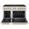 Autograph Edition 48 In. 6.7 Cu. Ft. Paramount Dual Fuel Range With 8 Burner Duopro™ Cooktop And Dual Ovens In Stainless Steel And Champagne Bronze Accents