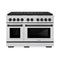 Autograph Edition 48 In. 6.7 Cu. Ft. Paramount Dual Fuel Range With 8 Burner Duopro™ Cooktop And Dual Ovens In Stainless Steel And Matte Black Accents