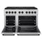 Autograph Edition 48 In. 6.7 Cu. Ft. Paramount Dual Fuel Range With 8 Burner Duopro™ Cooktop And Dual Ovens In Stainless Steel And Matte Black Accents
