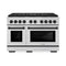 Autograph Edition 48 In. 6.7 Cu. Ft. Paramount Dual Fuel Range With 8 Burner Duopro™ Cooktop And Dual Ovens In Stainless Steel And Matte Black Accents