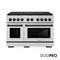 Autograph Edition 48 In. 6.7 Cu. Ft. Paramount Dual Fuel Range With 8 Burner Duopro™ Cooktop And Dual Ovens In Stainless Steel And Matte Black Accents