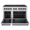 Autograph Edition 48 In. 6.7 Cu. Ft. Paramount Dual Fuel Range With 8 Burner Duopro™ Cooktop And Dual Ovens In Stainless Steel And Matte Black Accents