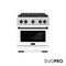 Autograph Edition 30 In. 4.2 Cu. Ft. Paramount Dual Fuel Range With 4 Burner Duopro™ Cooktop And Electric Convection Oven In Stainless Steel With White Matte Door And Matte Black Accents