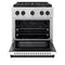 Autograph Edition 30 In. 4.2 Cu. Ft. Paramount Dual Fuel Range With 4 Burner Duopro™ Cooktop And Electric Convection Oven In Stainless Steel With White Matte Door And Matte Black Accents