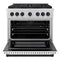 Autograph Edition 36 In. 5.2 Cu. Ft. Paramount Dual Fuel Range With 6 Burner Duopro™ Cooktop And Electric Convection Oven With White Matte Door And Matte Black Accents