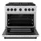 Autograph Edition 36 In. 5.2 Cu. Ft. Paramount Dual Fuel Range With 6 Burner Duopro™ Cooktop And Electric Convection Oven With White Matte Door And Matte Black Accents