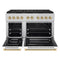Autograph Edition 48 In. 6.7 Cu. Ft. Paramount Dual Fuel Range With 8 Burner Duopro™ Cooktop And Dual Ovens With White Matte Doors And Champagne Bronze Accents