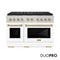 Autograph Edition 48 In. 6.7 Cu. Ft. Paramount Dual Fuel Range With 8 Burner Duopro™ Cooktop And Dual Ovens With White Matte Doors And Champagne Bronze Accents