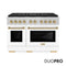 Autograph Edition 48 In. 6.7 Cu. Ft. Paramount Dual Fuel Range With 8 Burner Duopro™ Cooktop And Dual Ovens With White Matte Doors And Polished Gold Accents