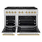 Autograph Edition 48 In. 6.7 Cu. Ft. Paramount Dual Fuel Range With 8 Burner Duopro™ Cooktop And Dual Ovens With White Matte Doors And Polished Gold Accents