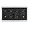 Autograph Edition 48 In. 6.7 Cu. Ft. Paramount Dual Fuel Range With 8 Burner Duopro™ Cooktop And Dual Ovens With White Matte Doors And Polished Gold Accents
