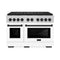 Autograph Edition 48 In. 6.7 Cu. Ft. Paramount Dual Fuel Range With 8 Burner Duopro™ Cooktop And Dual Ovens With White Matte Doors And Matte Black Accents