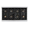 Autograph Edition 48 In. 6.7 Cu. Ft. Paramount Dual Fuel Range With 8 Burner Duopro™ Cooktop And Dual Ovens With White Matte Doors And Matte Black Accents