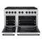 Autograph Edition 48 In. 6.7 Cu. Ft. Paramount Dual Fuel Range With 8 Burner Duopro™ Cooktop And Dual Ovens With White Matte Doors And Matte Black Accents