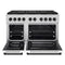 Autograph Edition 48 In. 6.7 Cu. Ft. Paramount Dual Fuel Range With 8 Burner Duopro™ Cooktop And Dual Ovens With White Matte Doors And Matte Black Accents