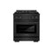 30 In. 4.2 Cu. Ft. Paramount Gas Range With 4 Burner Duopro™ Cooktop And Convection Gas Oven In Black Stainless Steel