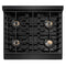 30 In. 4.2 Cu. Ft. Paramount Gas Range With 4 Burner Duopro™ Cooktop And Convection Gas Oven In Black Stainless Steel
