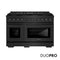48 In. 6.7 Cu. Ft. Paramount Gas Range With 8 Burner Duopro™ Cooktop And Dual Ovens In Black Stainless Steel