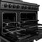 48 In. 6.7 Cu. Ft. Paramount Gas Range With 8 Burner Duopro™ Cooktop And Dual Ovens In Black Stainless Steel