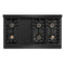 48 In. 6.7 Cu. Ft. Paramount Gas Range With 8 Burner Duopro™ Cooktop And Dual Ovens In Black Stainless Steel