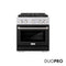30 In. 4.2 Cu. Ft. Paramount Gas Range With 4 Burner Duopro™ Cooktop And Convection Gas Oven With Black Matte Door