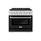36 In. 5.2 Cu. Ft. Paramount Gas Range With 6 Burner Duopro™ Cooktop And Convection Gas Oven With Black Matte Door