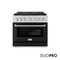 36 In. 5.2 Cu. Ft. Paramount Gas Range With 6 Burner Duopro™ Cooktop And Convection Gas Oven With Black Matte Door