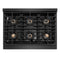 36 In. 5.2 Cu. Ft. Paramount Gas Range With 6 Burner Duopro™ Cooktop And Convection Gas Oven In Black Satin Stainless Steel