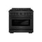 36 In. 5.2 Cu. Ft. Paramount Gas Range With 6 Burner Duopro™ Cooktop And Convection Gas Oven In Black Satin Stainless Steel