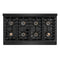 Autograph Edition 48 In. 6.7 Cu. Ft. Paramount Gas Range With 8 Burner Duopro™ Cooktop And Dual Ovens In Black Stainless Steel And Polished Gold Accents