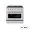 36 In. 5.2 Cu. Ft. Paramount Gas Range With 6 Burner Duopro™ Cooktop And Convection Gas Oven In Satin Stainless Steel