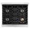 30 In. 4.2 Cu. Ft. Paramount Gas Range With 4 Burner Duopro™ Cooktop And Convection Gas Oven In Satin Stainless Steel With Black Matte Door