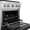 30 In. 4.2 Cu. Ft. Paramount Gas Range With 4 Burner Duopro™ Cooktop And Convection Gas Oven In Satin Stainless Steel With Black Matte Door