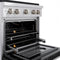 30 In. 4.2 Cu. Ft. Paramount Gas Range With 4 Burner Duopro™ Cooktop And Convection Gas Oven In Satin Stainless Steel With Black Matte Door