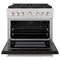 36 In. 5.2 Cu. Ft. Paramount Gas Range With 6 Burner Duopro™ Cooktop And Convection Gas Oven In Satin Stainless Steel With Black Matte Door