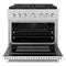 36 In. 5.2 Cu. Ft. Paramount Gas Range With 6 Burner Duopro™ Cooktop And Convection Gas Oven In Satin Stainless Steel With White Matte Door
