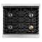 Autograph Edition 30 In. 4.2 Cu. Ft. Paramount Gas Range With 4 Burner Duopro™ Cooktop And Convection Gas Oven In Satin Stainless Steel And Matte Black Accents