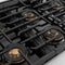 Autograph Edition 36 In. 5.2 Cu. Ft. Paramount Gas Range With 6 Burner Duopro™ Cooktop And Convection Gas Oven In Satin Stainless Steel And Polished Gold Accents