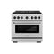 Autograph Edition 36 In. 5.2 Cu. Ft. Paramount Gas Range With 6 Burner Duopro™ Cooktop And Convection Gas Oven In Satin Stainless Steel And Matte Black Accents