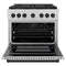 Autograph Edition 36 In. 5.2 Cu. Ft. Paramount Gas Range With 6 Burner Duopro™ Cooktop And Convection Gas Oven In Satin Stainless Steel And Matte Black Accents